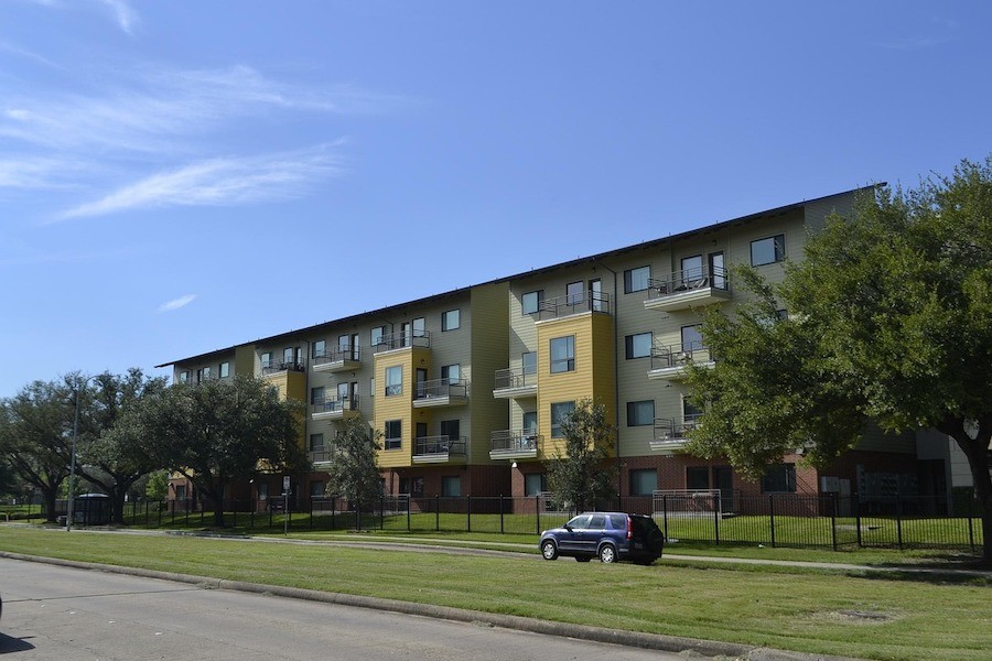 A modern apartment complex in Texas.