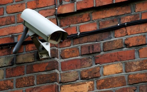 A smart surveillance camera from a professional security camera installation.